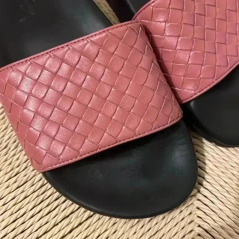 Bottega Veneta Intrecciato Leather Flat Slides Size 36 - Picture 2 of 6
